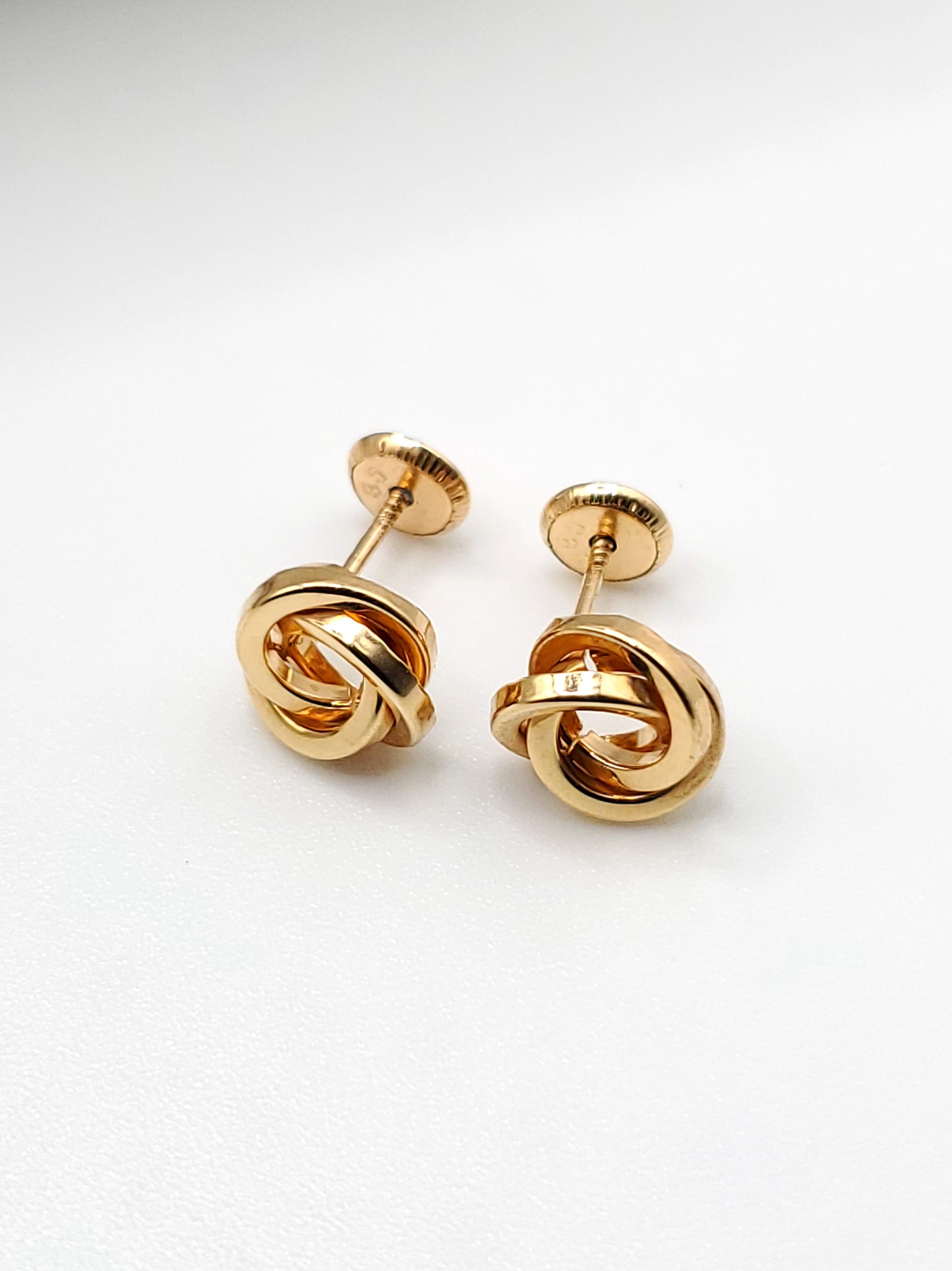 14k gold love knot earrings